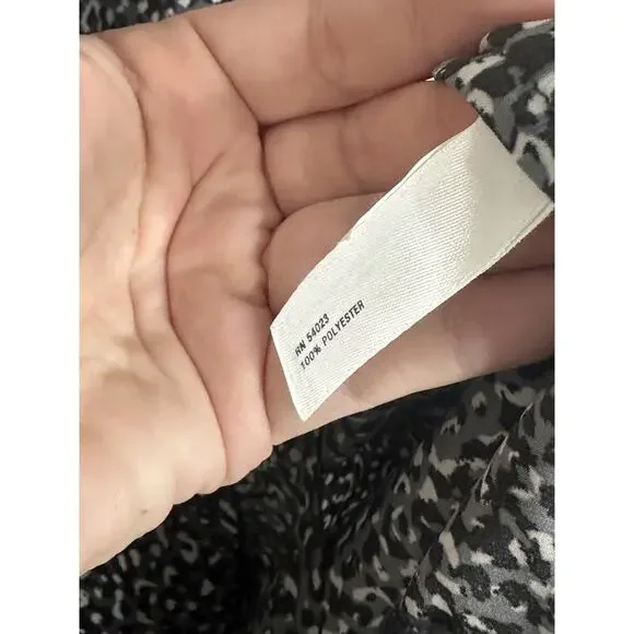 Gap Womens Blue Animal Print 3/4 Dolman Sleeve Draped Dress Size 14 New - Picture 6 of 7